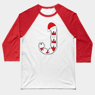 Letter J (Happimola Christmas Alphabet) Baseball T-Shirt